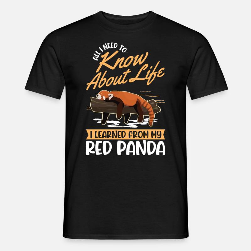Red Panda Gift Cat Bear Red Panda - Men’s T-shirt - black