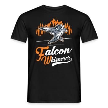 Faucons Chuchoteurs Fauconnier Faucon crécerelle Fauconnerie - T-shirt homme - noir - Devant - AI Model Male 178 light (178cm)