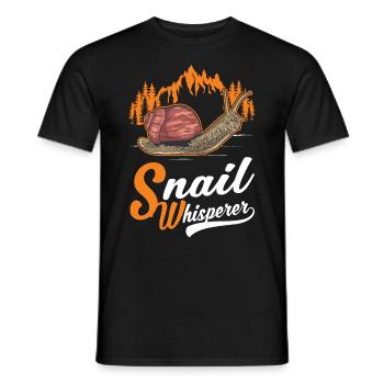 Schnecken Flüsterer Snail Whisperer - Männer T-Shirt - Schwarz - Vorne - AI Model Male 178 light (178cm)