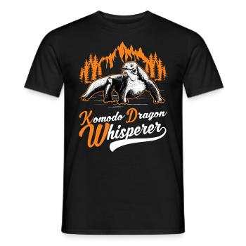 Komodowaran Flüsterer Komodo Dragon Whisperer - Männer T-Shirt - Schwarz - Vorne - AI Model Male 178 light (178cm)