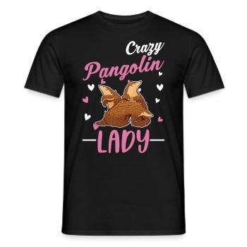 Pangolin fou Femme Pangolin - T-shirt homme - noir - Devant - AI Model Male 178 light (178cm)