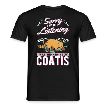 Coati Gift Proboscis Coati - Men's T-Shirt - black - Front - AI Model Male 178 light (178cm)