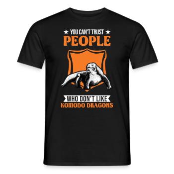 Dragon de Komodo Moniteur de dragon de Komodo Dragon de Komodo Dragon de Komodo - T-shirt homme - noir - Devant - AI Model Male 178 light (178cm)