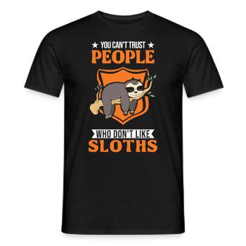 Sloth Lover - Men's T-Shirt - black - Front - AI Model Male 178 light (178cm)