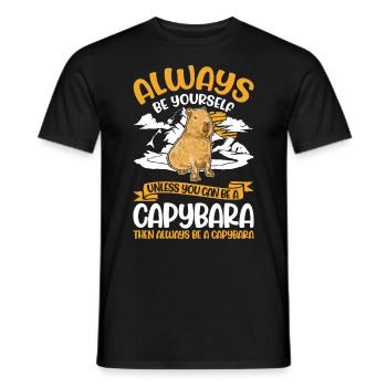 Sois toujours toi-même Capybara Wasserschwein Capibara - T-shirt homme - noir - Devant - AI Model Male 178 light (178cm)