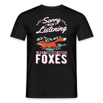 Fox Cadeau Renard roux - T-shirt homme - noir - Devant - AI Model Male 178 light (178cm)