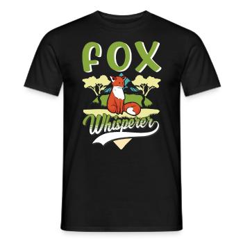 Renard chuchoteur Renard roux Renard chuchoteur - T-shirt homme - noir - Devant - AI Model Male 178 light (178cm)