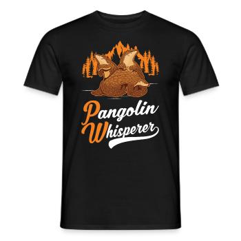 Pangolin Flüsterer Schuppentier - Männer T-Shirt - Schwarz - Vorne - AI Model Male 178 light (178cm)