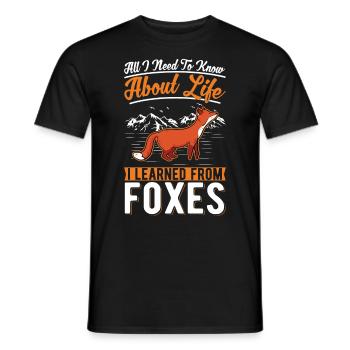 Fox Gift Red Fox - Men's T-Shirt - black - Front - AI Model Male 178 light (178cm)