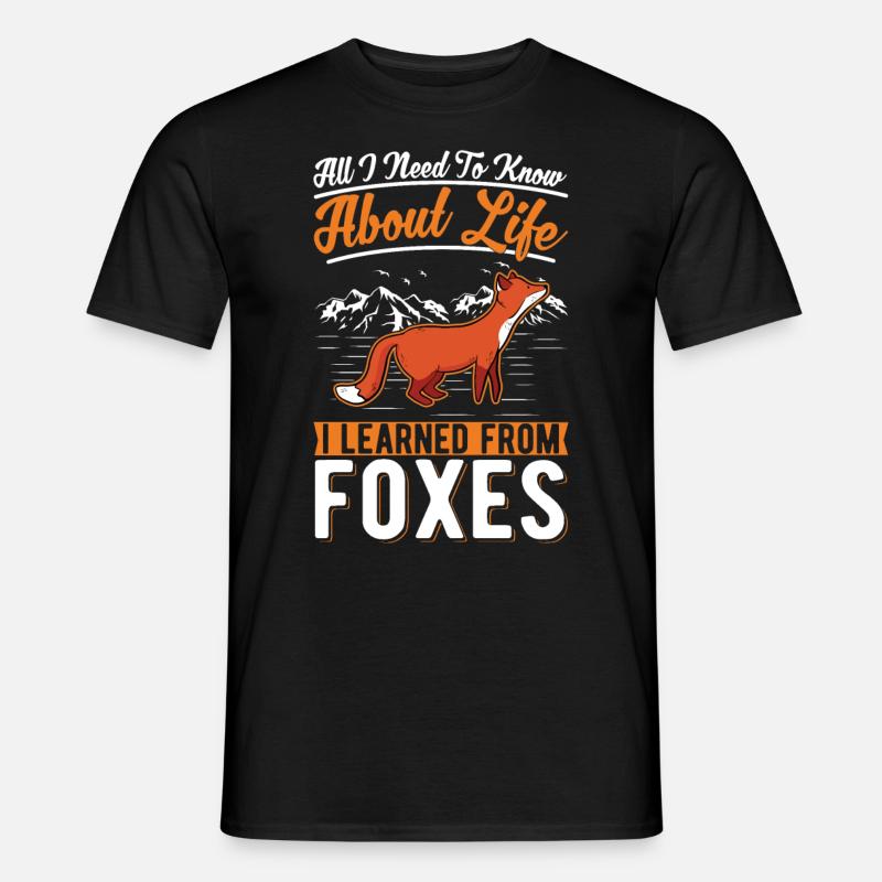 Fox Cadeau Renard roux - T-shirt homme - noir