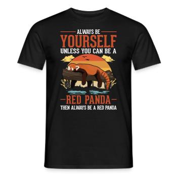 Red Panda Gift Red Panda - Men's T-Shirt - black - Front - AI Model Male 178 light (178cm)