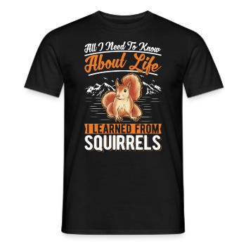 Amoureux des écureuils - T-shirt homme - noir - Devant - AI Model Male 178 light (178cm)