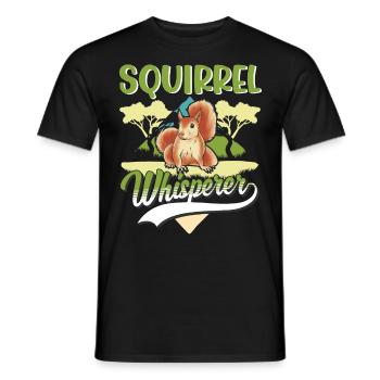 Écureuil Whisperer - T-shirt homme - noir - Devant - AI Model Male 178 light (178cm)