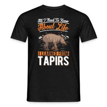 Tapir Geschenk Flachlandtapir Tapirdae - Männer T-Shirt - Schwarz - Vorne - AI Model Male 178 light (178cm)