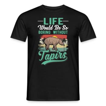 Tapir Gift Lowland Tapir Tapirdae Tapir - Men's T-Shirt - black - Front - AI Model Male 178 light (178cm)