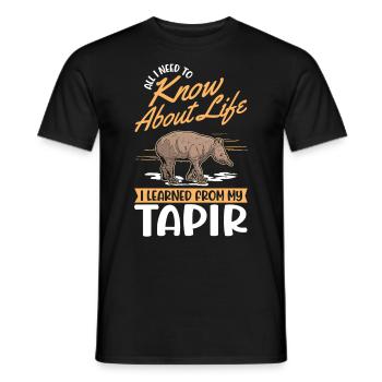 Tapir Tapir des plaines Tapirdae Tapir - T-shirt homme - noir - Devant - AI Model Male 178 light (178cm)