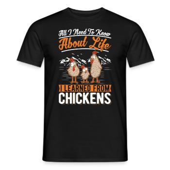 Chickens Farmer Chicken Gift Farmer - Men's T-Shirt - black - Front - AI Model Male 178 light (178cm)