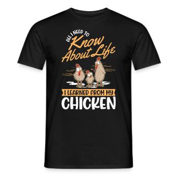 Chickens Chicken Breeding Chicken Farmer - Men's T-Shirt - black - Front - AI Model Male 178 light (178cm)