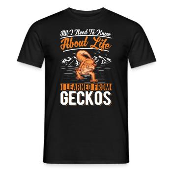Gecko Geschenk Leopardgecko - Männer T-Shirt - Schwarz - Vorne - AI Model Male 178 light (178cm)