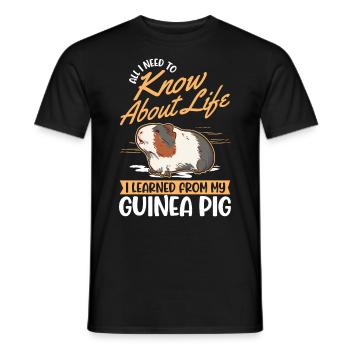 Guinea Pig Gift Guinea Pig Guinea Pig - Men's T-Shirt - black - Front - AI Model Male 178 light (178cm)