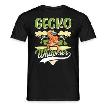 Gecko Whisperer Gecko Whisperer Leopard Gecko - Men's T-Shirt - black - Front - AI Model Male 178 light (178cm)