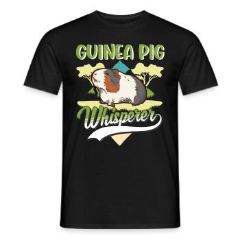 Guinea pig whisperer - Men's T-Shirt - black - Front - AI Model Male 178 light (178cm)