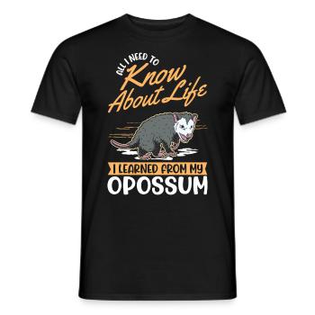 Opossum Cadeau Marsupial Opossum - T-shirt homme - noir - Devant - AI Model Male 178 light (178cm)