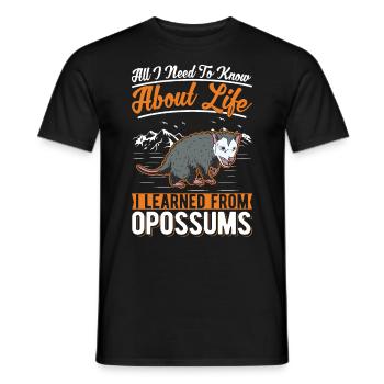 Opossum Possum Beutelratte - Männer T-Shirt - Schwarz - Vorne - AI Model Male 178 light (178cm)