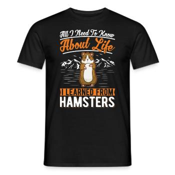 Hamster Gift Hamster Wheel Golden Hamster - Men's T-Shirt - black - Front - AI Model Male 178 light (178cm)