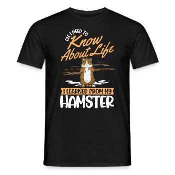 Hamster Gift Hamster Wheel Golden Hamster - Men's T-Shirt - black - Front - AI Model Male 178 light (178cm)
