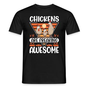 Chickens Farmer Chicken Gift Farmer - Men's T-Shirt - black - Front - AI Model Male 178 light (178cm)