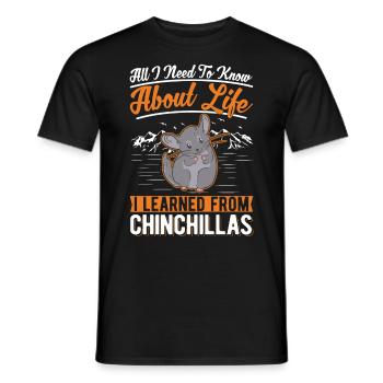 Chinchilla Gift Woolly Mouse Short-tailed Chinchilla - Men's T-Shirt - black - Front - AI Model Male 178 light (178cm)