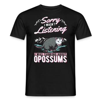 Opossum Cadeau Marsupial Opossum - T-shirt homme - noir - Devant - AI Model Male 178 light (178cm)