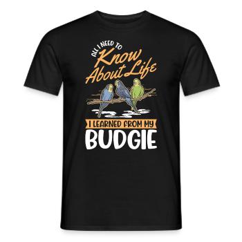 Perruche Welli - T-shirt homme - noir - Devant - AI Model Male 178 light (178cm)