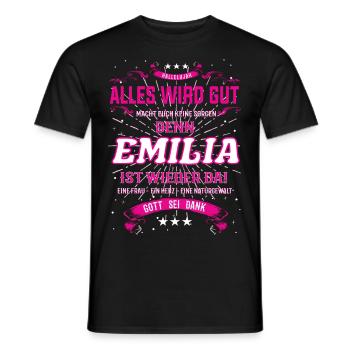 Emilia Design, alles wird gut - Männer T-Shirt - Schwarz - Vorne - AI Model Male 178 light (178cm)