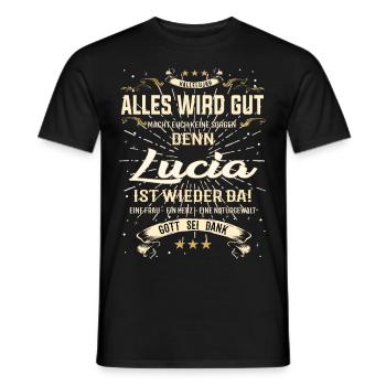 Lotte Design, alles wird gut - Männer T-Shirt - Schwarz - Vorne - AI Model Male 178 light (178cm)