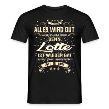 Lotte Design, alles wird gut - Männer T-Shirt - Schwarz - Vorne - AI Model Male 178 light (178cm)