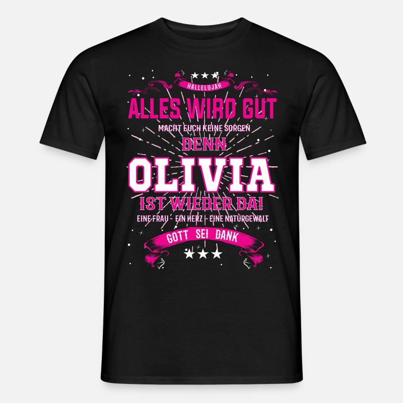 Olivia Design, alles wird gut - Männer T-Shirt - Schwarz