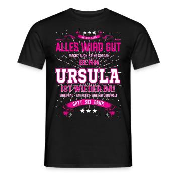 Ursula Design, alles wird gut - Männer T-Shirt - Schwarz - Vorne - AI Model Male 178 light (178cm)