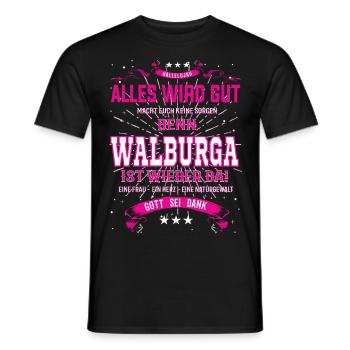 Walburga Design, alles wird gut - Männer T-Shirt - Schwarz - Vorne - AI Model Male 178 light (178cm)