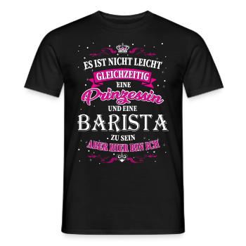 Barista und Prinzessin Design - Männer T-Shirt - Schwarz - Vorne - AI Model Male 178 light (178cm)