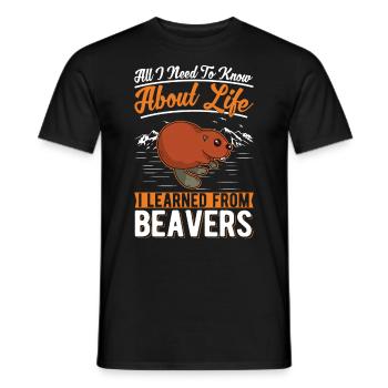 Beaver Gift Beaver Dam - T-shirt homme - noir - Devant - AI Model Male 178 light (178cm)
