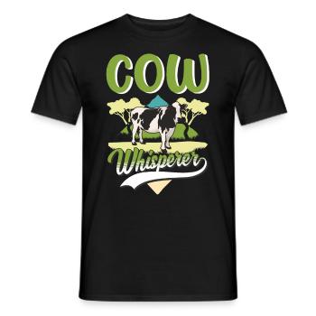 Cow Whisperer Farmer Cattle Breeder Cows - Men's T-Shirt - black - Front - AI Model Male 178 light (178cm)