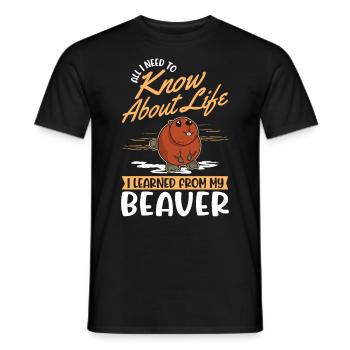 Castor Cadeau Castor Barrage Castor - T-shirt homme - noir - Devant - AI Model Male 178 light (178cm)