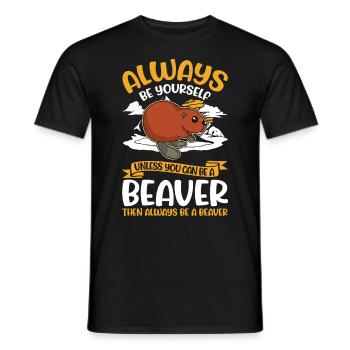 Soyez toujours vous-même Castor Castor Beaver Dam - T-shirt homme - noir - Devant - AI Model Male 178 light (178cm)
