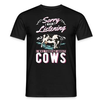 Kuh Landwirt Rinderzüchter Bauer Kühe - Männer T-Shirt - Schwarz - Vorne - AI Model Male 178 light (178cm)