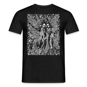 Fairycore Aesthetics Skeleton Fairy Goth Grunge G - Men's T-Shirt - black - Front - AI Model Male 178 light (178cm)