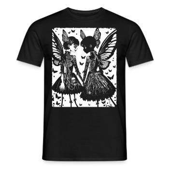 Fairycore Esthétique Squelette Fée Goth Gothique G - T-shirt homme - noir - Devant - AI Model Male 178 light (178cm)