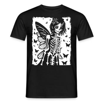 Fairycore Aesthetics Skeleton Fairy Goth Grunge G - Men's T-Shirt - black - Front - AI Model Male 178 light (178cm)