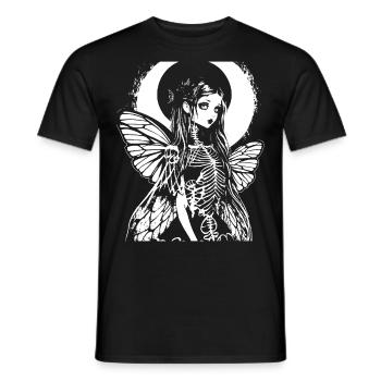 Fairycore Aesthetics Skeleton Fairy Goth Grunge G - Men's T-Shirt - black - Front - AI Model Male 178 light (178cm)